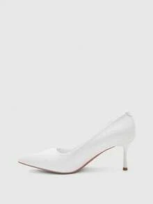 CUCCOO BIZCHIC Women's Pointed Toe Stiletto High Heel Burgundy Pumps, Minimalist Comfortable Commute Daily Versatile Office Lady High Heels, Elegant Fashion Sexy Heels Suitable For Work, Party, Banquet For Christmas Spring Shoes - Classic Stone White - View 9