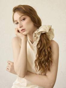 MOTF PREMIUM CHAMPAGNE FAUX SILK SCRUNCHIE - Champagne - View 4