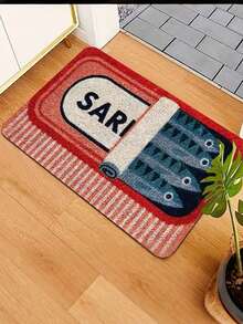 Joivida 1 件装沙丁鱼图案多巴胺硅胶卷帘门垫，家用耐磨防污门垫，防刮防尘，可裁剪，情人节礼物 - 彩色 - 查看 6