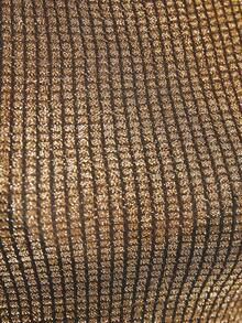 Rafferiza 女士休闲V领短袖上衣，金色格纹褶皱收腰复古丝绒奢华性感优雅交叉V领百搭日常T恤，春夏款 - 金色 - 查看 5