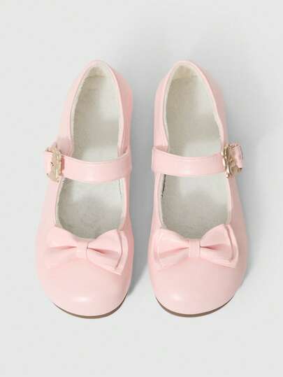 ROMWE Kawaii 棕色乐福鞋，闭趾玛丽珍真皮鞋，蝴蝶结洛丽塔芭蕾平底鞋，圣诞节女士款