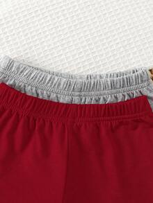 SHEIN Genkimix Kids 2-5件/套 新款婴儿幼儿夏季短袖polo衫 时尚婴幼儿服装套装，2套4件组合 - 彩色 - 查看 5