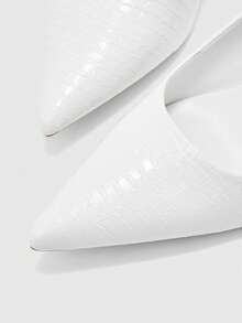 CUCCOO BIZCHIC Women's Pointed Toe Stiletto High Heel Burgundy Pumps, Minimalist Comfortable Commute Daily Versatile Office Lady High Heels, Elegant Fashion Sexy Heels Suitable For Work, Party, Banquet For Christmas Spring Shoes - Classic Stone White - View 6