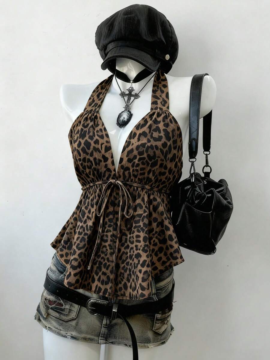 Lalippa Women Tank Tops,Leopard Print Sexy Tank Top, Beach Vacation Style Top, Spring/Summer 2026 New Style, A Gift For Your Girlfriend - Multicolor - View 1
