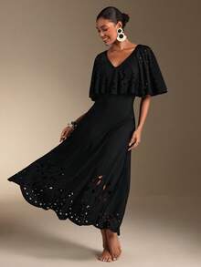 Swim Oasis 女士沙滩度假休闲连体泳衣及半身裙套装 - 黑色 - 查看 4