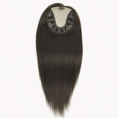 ZERO-NET 16英寸直髮飾品5.5"x5.5"基底尺寸女性適用稀疏發絲飾品，髮片髮帶，真人髮條，夾式真人頭髮加法