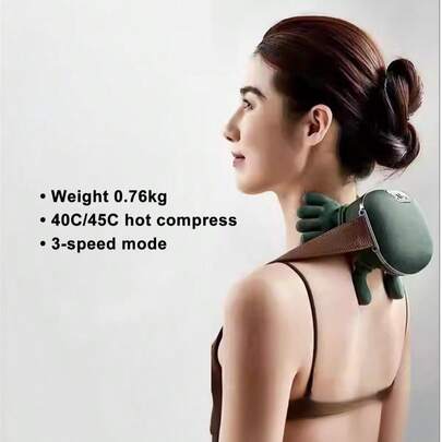 Teckwe 1. 电动指压式深层组织揉捏肩颈按摩器，力度可调，便携式充电，适合日常使用，缓解肌肉酸痛、疲劳，放松身心，USB充电，内置双电池，容量分别为2000mAh+2000mAh和3000mAh+3000mAh