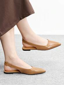 CUCCOO BIZCHIC Women's Pointed Toe Casual Versatile Flat Shoes - Brown - View 3
