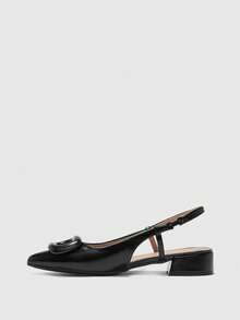 CUCCOO BIZCHIC Giày bệt mũi nhọn thời trang nữ, kiểu dáng slip-on, thích hợp đi lại hàng ngày. - màu đen - Xem 9