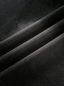 Manfinity Joysei 男士休闲水洗阔腿牛仔短裤 - 深灰色 - 查看 6