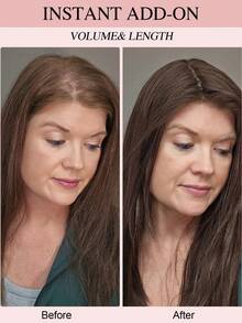 4.5x3 真人发丝单色蕾丝发片，女士适用，深棕色假发，适合稀疏脱发，增加发量并遮盖白发 - S2 - 查看 6