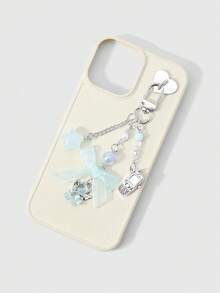 ROMWE Kawaii 1 春季新款ins清新可爱卡通时尚百搭高性价比浅蓝色树脂仿水晶彩色猫眼珠迷你手机星星闪亮网眼翅膀熊吊坠DIY钥匙扣包包吊坠水杯吊坠手机吊坠，固定粘贴式爱心饰品，适合女孩女士日常佩戴，节日礼物 - 淺藍色-79 - 查看 3