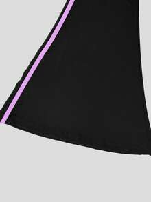 طقم بنطلون وتي شيرت قصير الأكمام للبنات الصغيرات، بطبعات كرتونية وألوان متباينة، مناسب للارتداء الكاجوال في الربيع والصيف - متعدد الألوان - مشاهدة 7