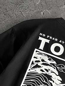 GENTILAND Men's Casual Building Slogan Print Short Sleeve T-Shirt, Summer Tokyo Shirt Graphic Tees Men Men Tops Graphic Black Graphic Tees Men Japanese Tshirt Men - Black - View 6