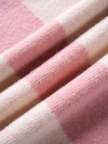 ROMWE MEN Men's Fashionable Casual Striped Knit Sweater - Pink - View 5