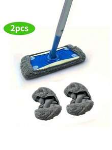 2/4/6/8PCS Green Reusable Mop Pads Refills Fit For - Washable Microfiber Wet And Dry Mop Pad Compatible With Sweeper Mops, Perfect For Surface And Hardwood Floor Cleaning(Mop Is NOT Included) - Dark Grey - View 7