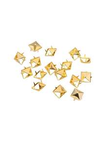 100个，金属尖钉方形铆钉朋克摇滚皮革工艺四爪铆钉，适用于衣服、鞋子、手镯 - 彩色 - 查看 12