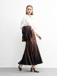 CUCCOO BIZCHIC Giày lười nữ mũi vuông, gót chunky, chất liệu da PU, trang trí khóa cài, kiểu dáng thường ngày thoải mái, phù hợp cho đi chơi, dự tiệc và các dịp lễ. - màu nâu - Xem 10