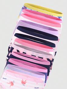 Tween Girls Brief Panties - Surprise Mystery Box 6 Out Of 12 Selection Combination - Spring Summer Sweet Cute Butterfly Heart Pattern Elements Purple Pink Color System Pure Cotton Base Layer Panties - Tween Girls Panties 6-Pack Combination Girls Panties Set - Multicolor - View 4