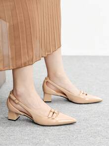 CUCCOO BIZCHIC Sandalias de tacón para mujer - Albaricoque - Ver 3