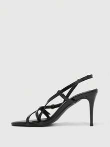 CUCCOO SZL Women's Fashionable High Heel Sexy Sandals With Black Buckle, Suitable For Daily Wear - Black - View 9