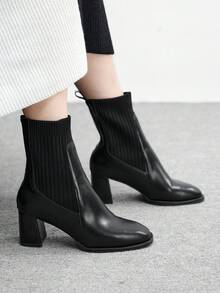 CUCCOO BIZCHIC Women's Fashion Versatile Commute Chunky Heel Ankle Boots