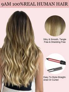 9AM Hair 20 件直发胶带接发 100% 真人发 14-24 英寸 50 克/包 适用于沙龙天然高品质真人发丝滑无缝隐形 PU 胶带接发万圣节服装 - S3/8/613 - 查看 9