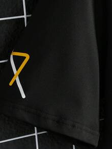 Manfinity LEGND Men T-Shirts Fit Crew Neck Short Sleeve Graffiti Tee Funny Casual Summer Polyester - Black - View 3