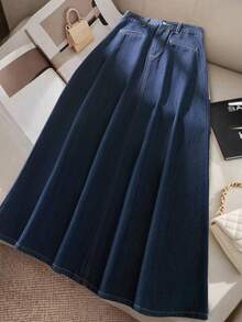 GlowEve Women's Casual Everyday A-Line Denim Mini Skirt, Versatile