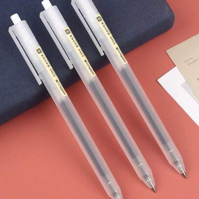1pc Colors Minimalist Matte Click Pen 05mm Bullet Tip Writing Gel Pen For Office Journaling Gift Sets Birthday Party Favors Supplies Trending Stationery