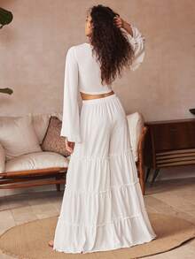 Lullawish Bohemian Style Women Pajama Set - White - View 2