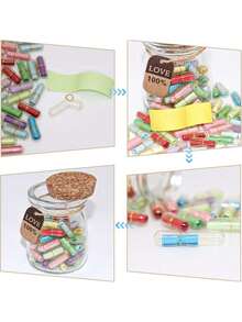 1PC,Message In A Bottle Cute Things Gifts For Boyfriend/Girlfriend,Capsule Pills Love Message Note In A Glass Bottle,Cute Love Pills Smiling Face Love Friendship Letter With Wishing Bottle,Valentines Day Love Capsule Letters Romantic Paper Love Message - Message In a Bottle - View 6
