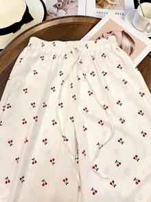 GlowEve Women's Woven Printed Casual Summer Trousers - Apricot - View 5