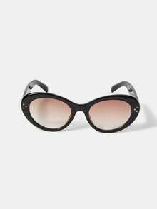 MOTF PREMIUM 黑色渐变猫眼时尚眼镜 - 黑色 - 查看 3