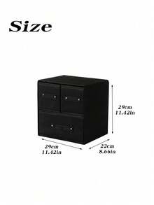 1 Set 3 Drawer Fabric Storage Box Organizer Stackable Space Saving Clear Closet Organizer For Underwear Socks Bras Bedroom Wardrobe Storage - Multicolor - View 4