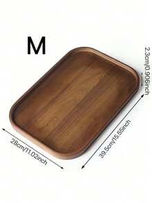 A Walnut Tray With Handle, Used To Hold Food, Snacks, Drinks, Sushi, Steak, Pizza, Desserts, Cakes, Bread, Breakfast Tray, Coffee Tray, Tea Tray, Cooked Food Platter - Maroon - View 5
