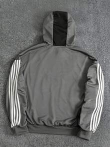 ROMWE MEN Hanorac bărbătesc cu imprimeu contrastant în culori, croială lejeră