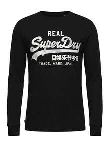 Superdry Men's Long Sleeved Shirt Black