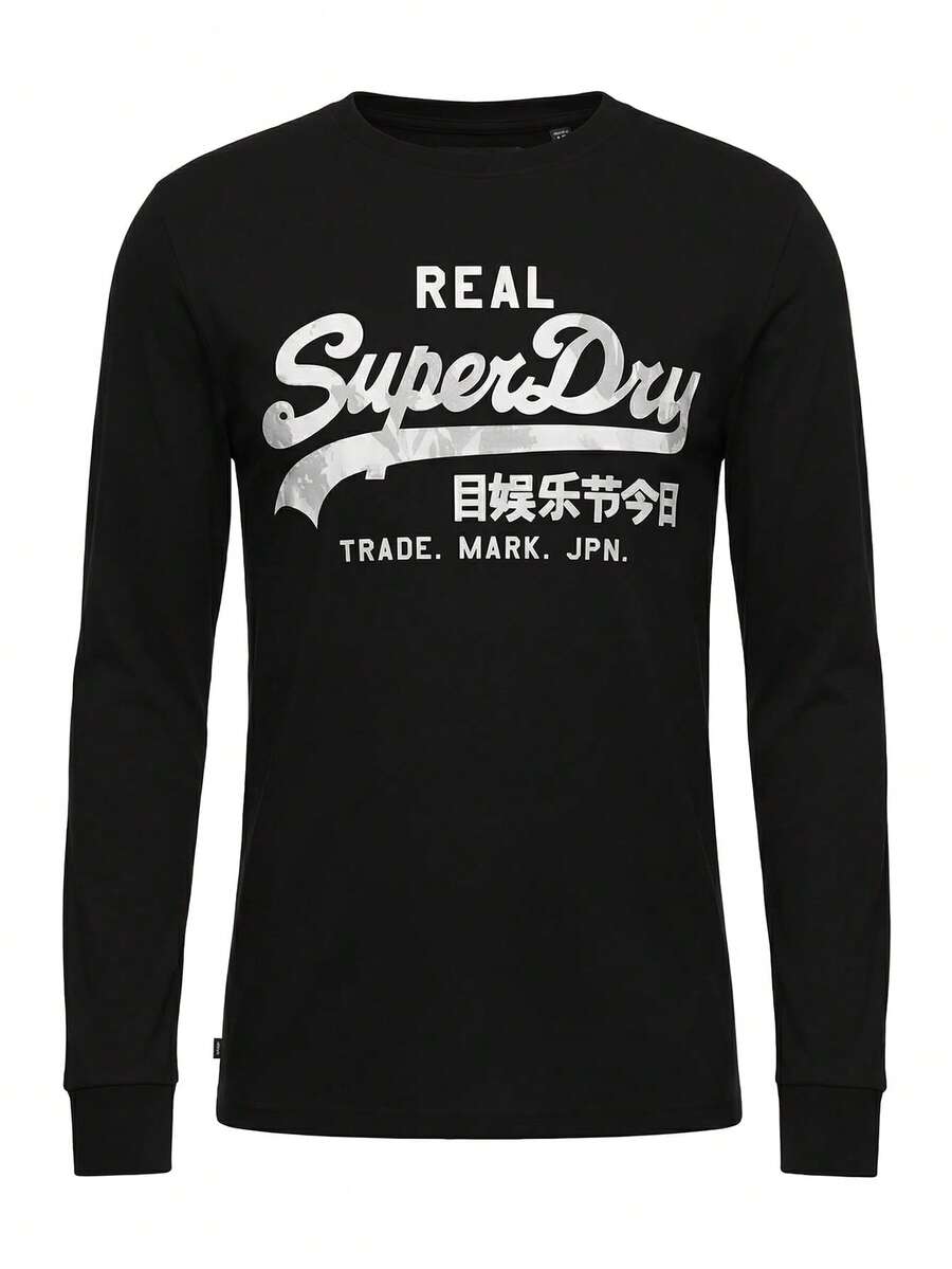 Superdry Men's Long Sleeved Shirt Black