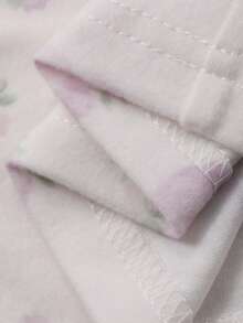 DAZY Ditsy Floral Camisole Top & Contrast Stripe Trim Loose Pajama Pants Women Sleepwear Set