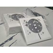 20/40/80 Sheets 5x5 Inch Disco Ball Party Napkins, Beverage And Cocktail Napkins, Party Paper Towels, Engagement, Birthday, Graduation Supplies - 1 - View 1