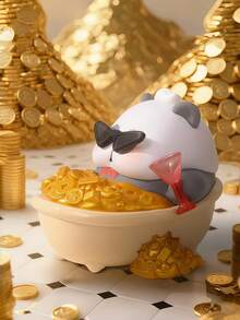 TOYCITY Blind Box (Non-Plush Filling),Urban Super Worker Panda Blind Box - 8 Regular + 1 Dual-Scene (Office/Beach) Mystery Figurine Collection,Suitable As Holiday Gift For Friends - Tide play blind box - View 10