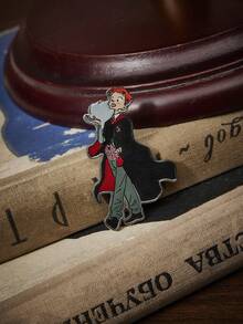 HARRY POTTER X SHEIN 1枚时尚女士可爱卡通人物图案胸针，奢华小众，休闲时尚，适合派对、音乐会/节日等场合 - 白金 - 查看 4