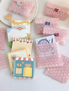 20 piezas de bolsas de burbujas con forma de corazón, antiestáticas, a prueba de golpes y antideslizantes, que se pueden usar como bolsas de envío, bolsas de almacenamiento, bolsas de embalaje de regalos, tarjetas de autosellado y sobres de regalo, así como embalaje de papelería. Son adecuados para ocasiones como Navidad, aniversarios, cumpleaños, compromisos y San Valentín. - Multicolor - Ver 3