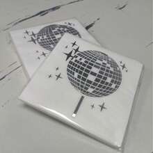20/40/80 Sheets 5x5 Inch Disco Ball Party Napkins, Beverage And Cocktail Napkins, Party Paper Towels, Engagement, Birthday, Graduation Supplies - 1 - View 5