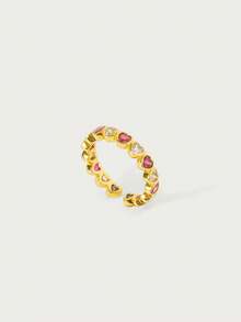 Glisma Women Single Ring,Outfits, Old Money,Metallic/Texture,Gemstone,For Mom/Women/Girl/Mother,Premium,Vintage,Classy,Heart Old Money,Outfits,Classy,Metallic/Texture,Vintage,Elegant,For Mom/Women/Girl/Mother,Gemstone,Heart,Valentine's Day,Gold,Easter,Travel/Beach/Vacation,Boho,Grunge - Gold - View 4