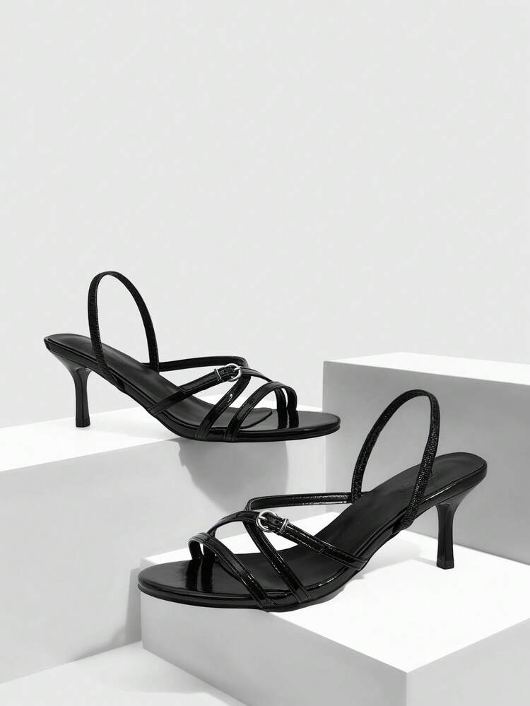 CUCCOO SZL Women's Elegant Commuter Buckle Heeled Sandals Valentine's Day