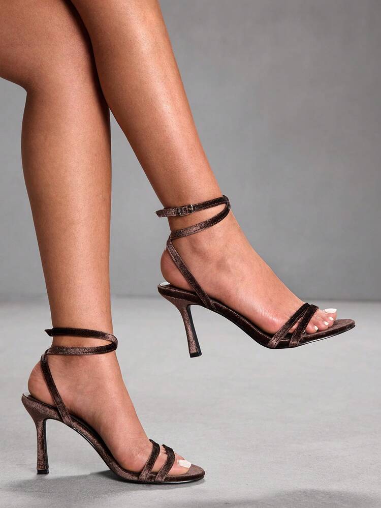 CUCCOO SZL Women's Shiny Fashion High Heel Sandals, Suitable For Party Occasions Valentine's Day