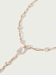 Glisma Dây chuyền nữ, Cao cấp/Cổ điển/Sang trọng, Mạ vàng 18K, Quyến rũ/Cổ điển, Dành cho Mẹ/Phụ nữ/Cô gái/Mẹ, Mùa hè/Đi biển/Dạ hội/Tiệc tùng, Nhiều lớp/Đá quý/Hạt cườm/Pha lê, Mặt dây chuyền/Dày dặn - Màu trong suốt - Xem 4