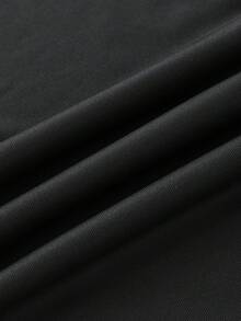 Manfinity Joysei Men Contrast Tape Button Side Drawstring Waist Sweatpants - Black - View 6